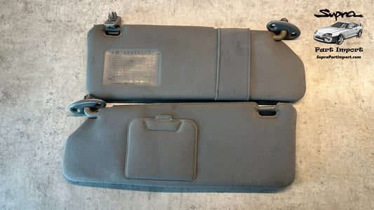 *DISCO* JZA80 Supra Genuine OEM S1 RHD Gray Sun Visor Set (74310-14610-B0 + 74320-14680-B0)