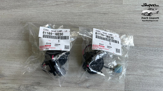 *NEW* JZA80 Supra Genuine OEM Headlight Cord Set (81165-1B230 + 81125-1B230)