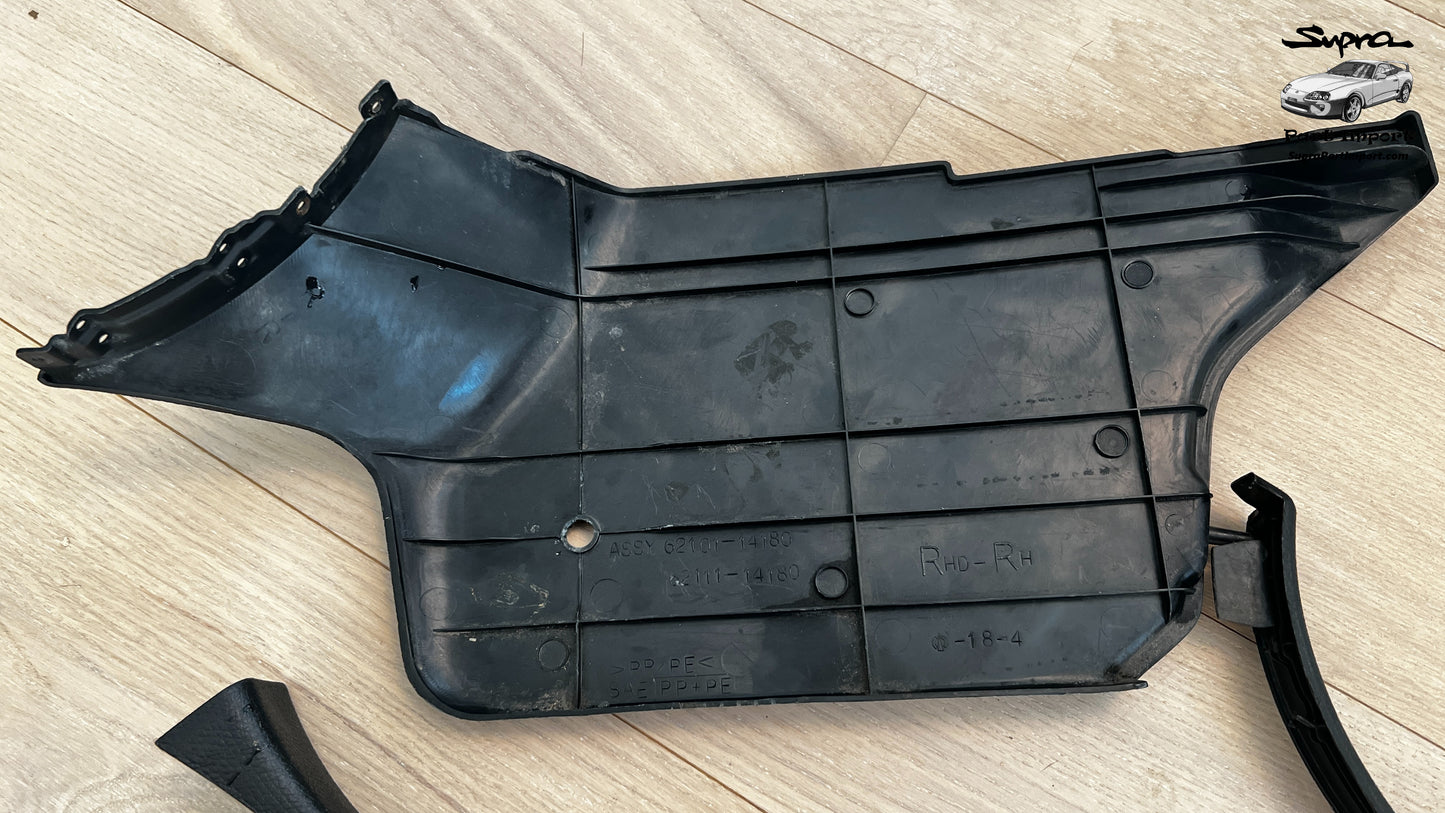 JZA80 Supra Genuine OEM RHD Interior Side Kick Panels (62102-14240-C0, 62101-14180-C0)