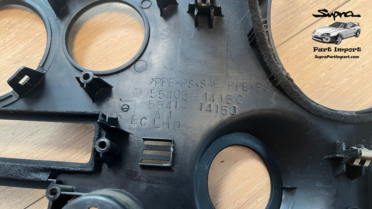 *RARE* JZA80/MK4 Supra Genuine OEM EU-Spec S1 LHD Radio Panel, Center Instrument Cluster Finish (55405-14140)