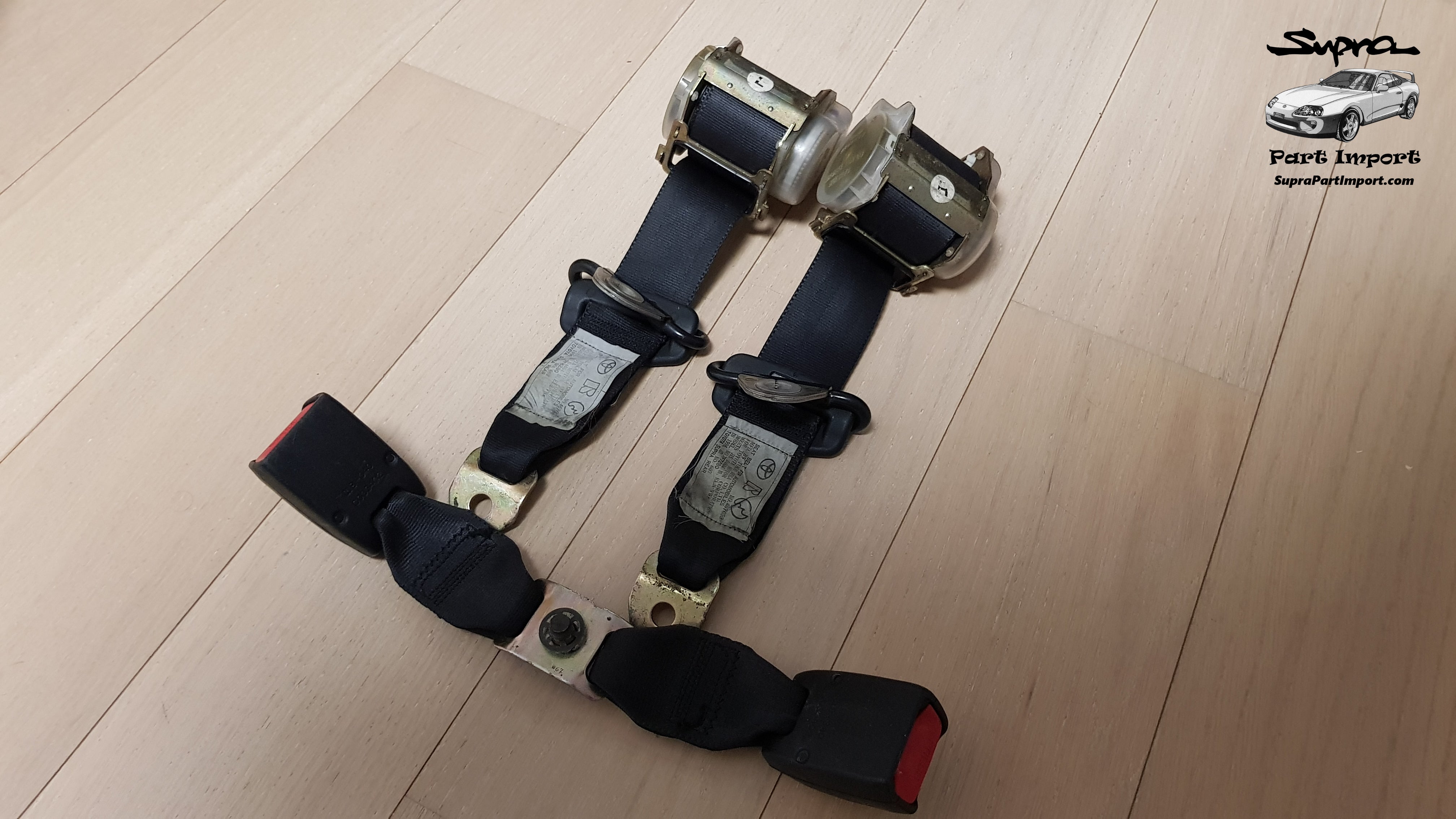 JZA80/MK4 Supra Genuine OEM Rear Safety Belt Set + Rear Buckles