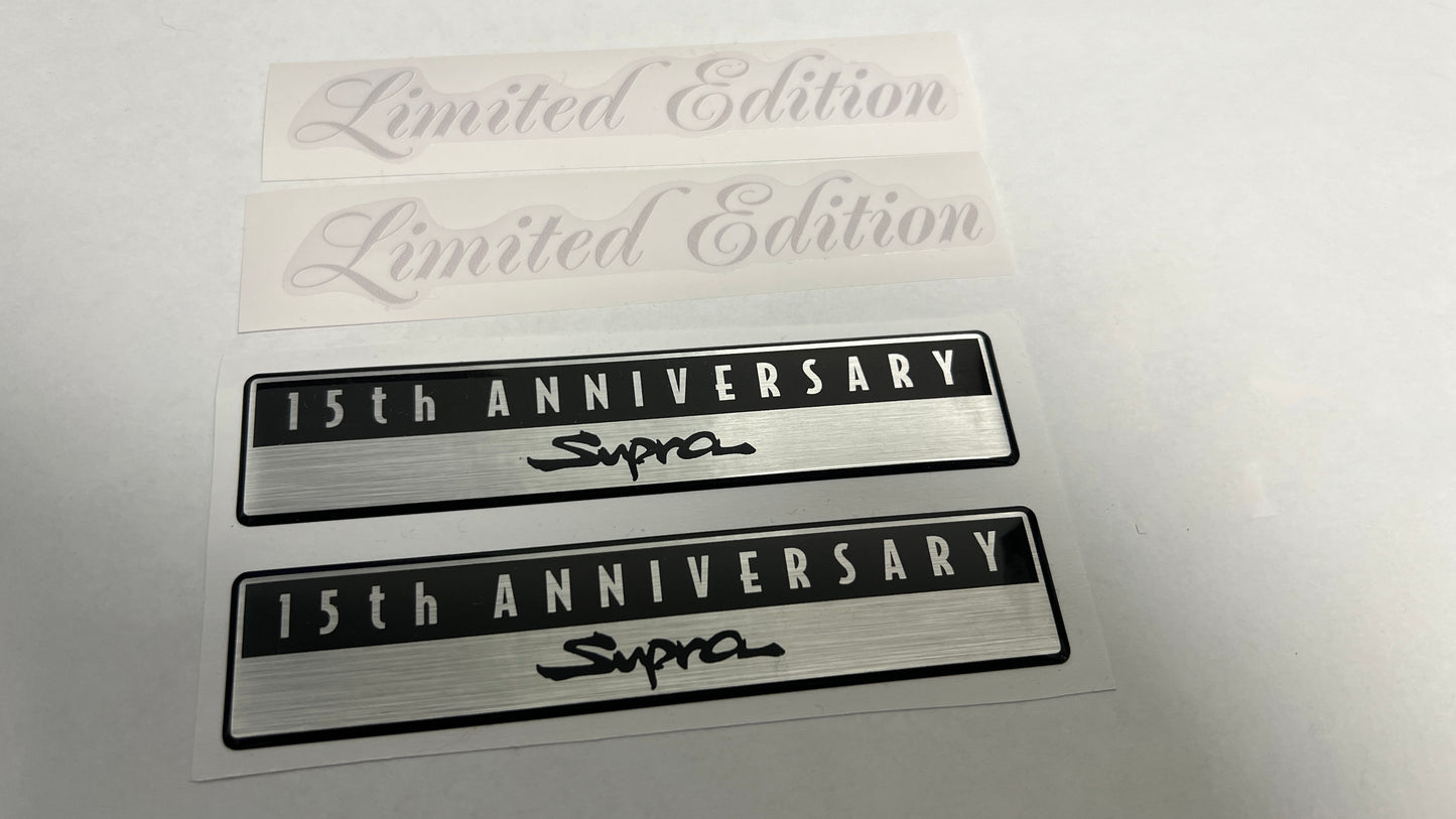 JZA80/MKIV Supra 15th Anniversary Limited Edition Emblems