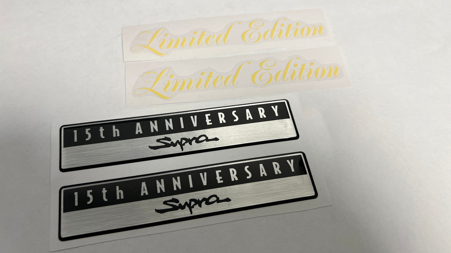JZA80/MKIV Supra 15th Anniversary Limited Edition Emblems
