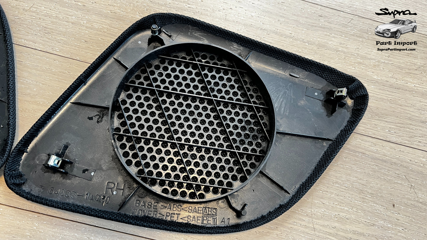 JZA80 Supra Genuine OEM Rear LH + RH Speaker Grill Panel Trim Set (64034-14080-C0 + 64033-14090-C0)