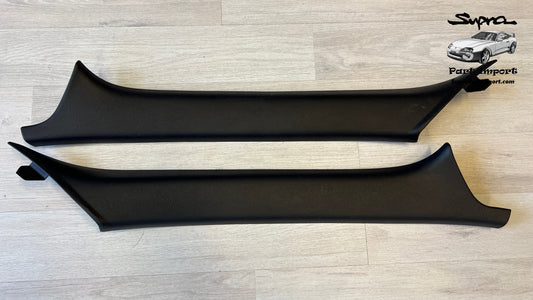 *VERY RARE SET, LHD/RHD* JZA80 Supra Genuine OEM LHD Left+Right Side Targa A-Pillar Trim Set (2 pc.) (62220-14080/62220-14090 + 62210-14080-C0)