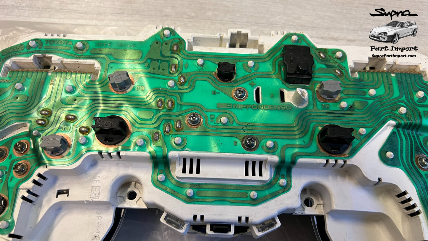 *RARE, LED CONVERTED, MINT* JZA80 Supra Genuine OEM S1 RHD J-Spec Manual Cluster Assembly (83010-1B790)