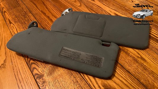 *DISCO* JZA80 Supra Genuine OEM S1 RHD Gray Sun Visor Set (74310-14610-B0 + 74320-14680-B0)