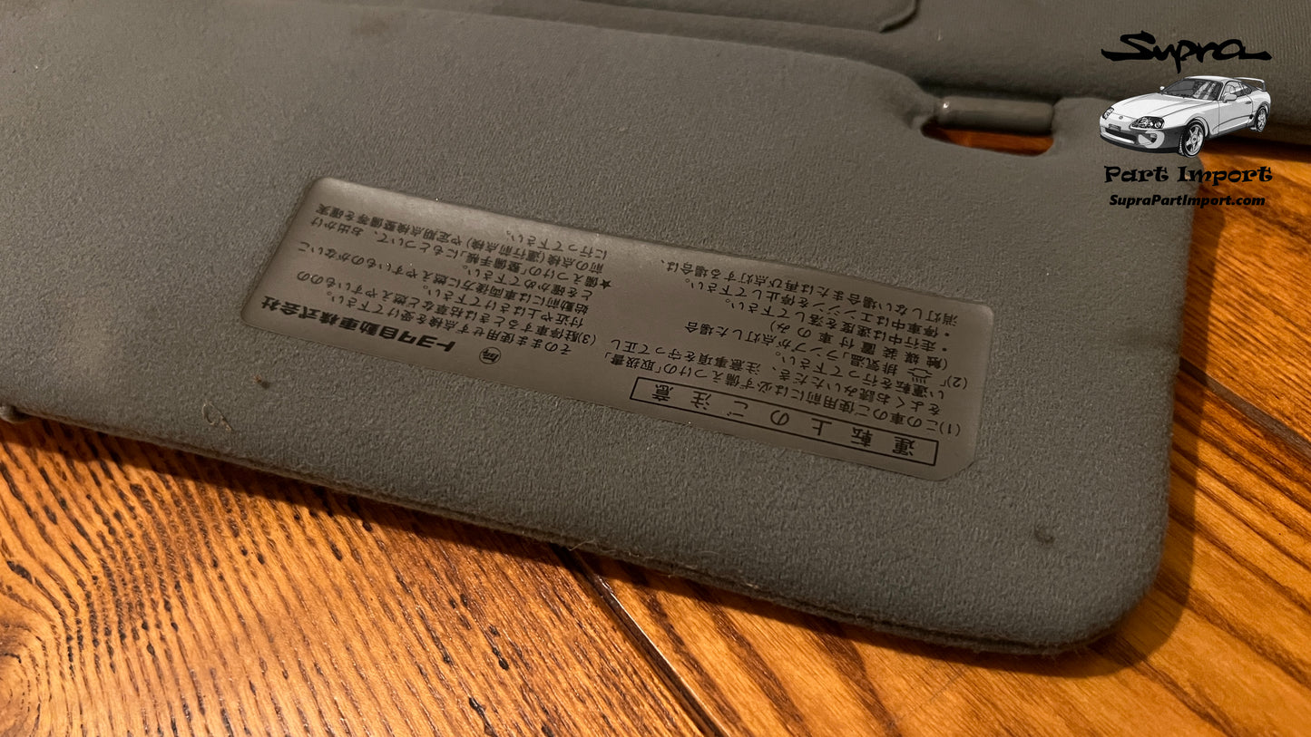 *DISCO* JZA80 Supra Genuine OEM S1 RHD Gray Sun Visor Set (74310-14610-B0 + 74320-14680-B0)
