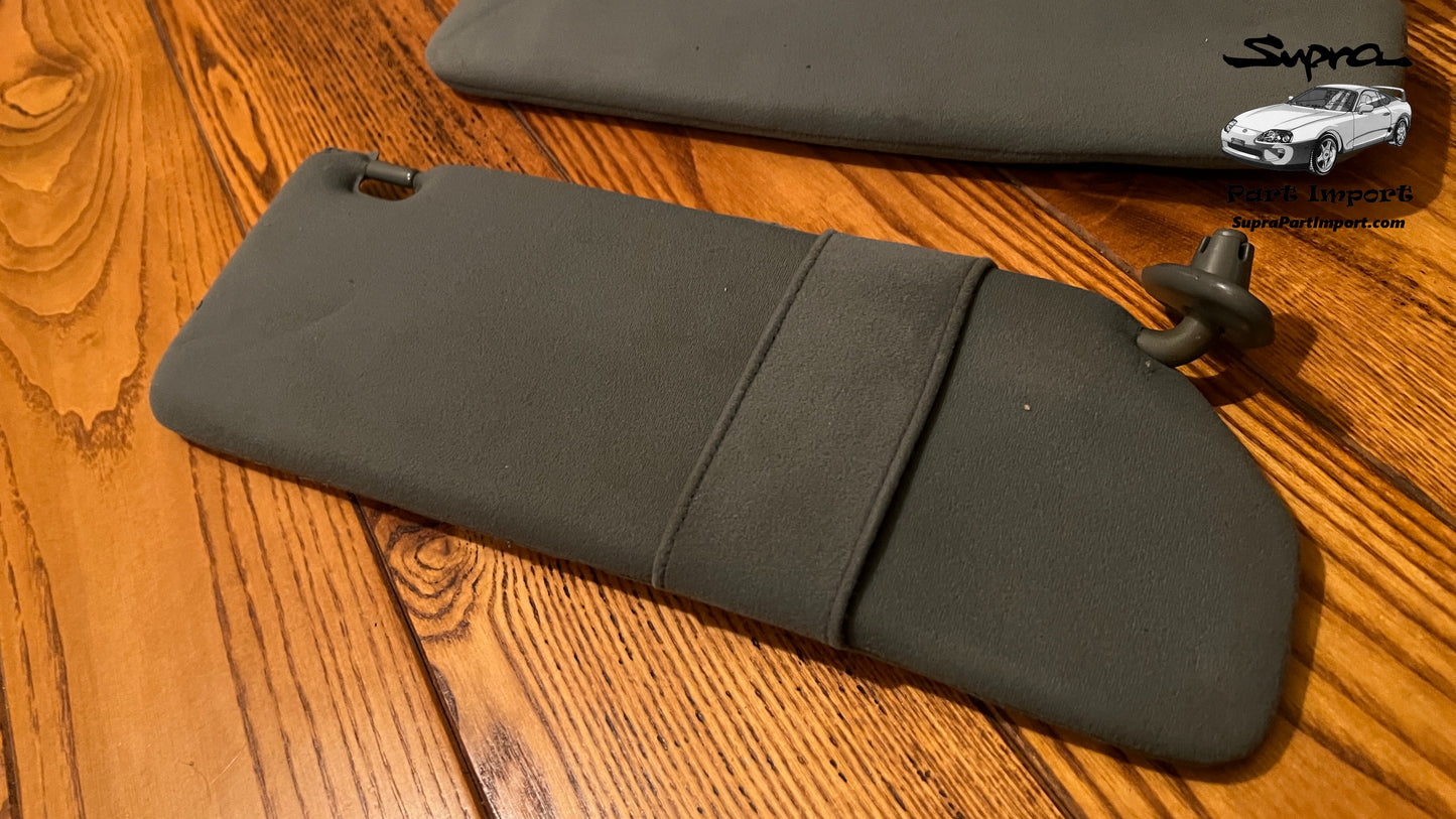 *DISCO* JZA80 Supra Genuine OEM S1 RHD Gray Sun Visor Set (74310-14610-B0 + 74320-14680-B0)