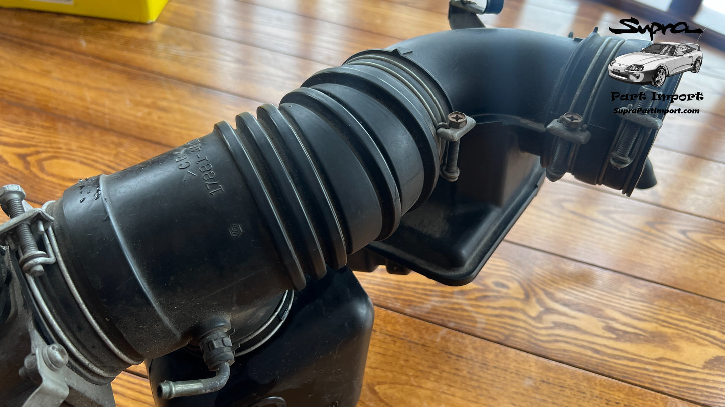 *RARE, DISCONTINUED* JZA80 Supra Genuine OEM LHD NA MAF Assy w/ Air Cleaner Piping (22250-46010 / 22250-46040)