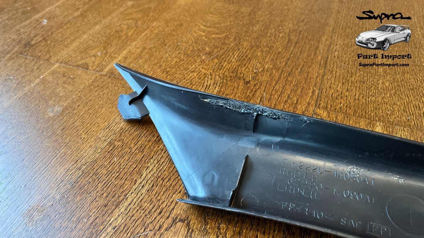 *LHD, VERY RARE, DISCO* JZA80 Supra Genuine OEM LHD Left Side Targa Driver's Side A-Pillar Trim (62220-14080/62220-14090)