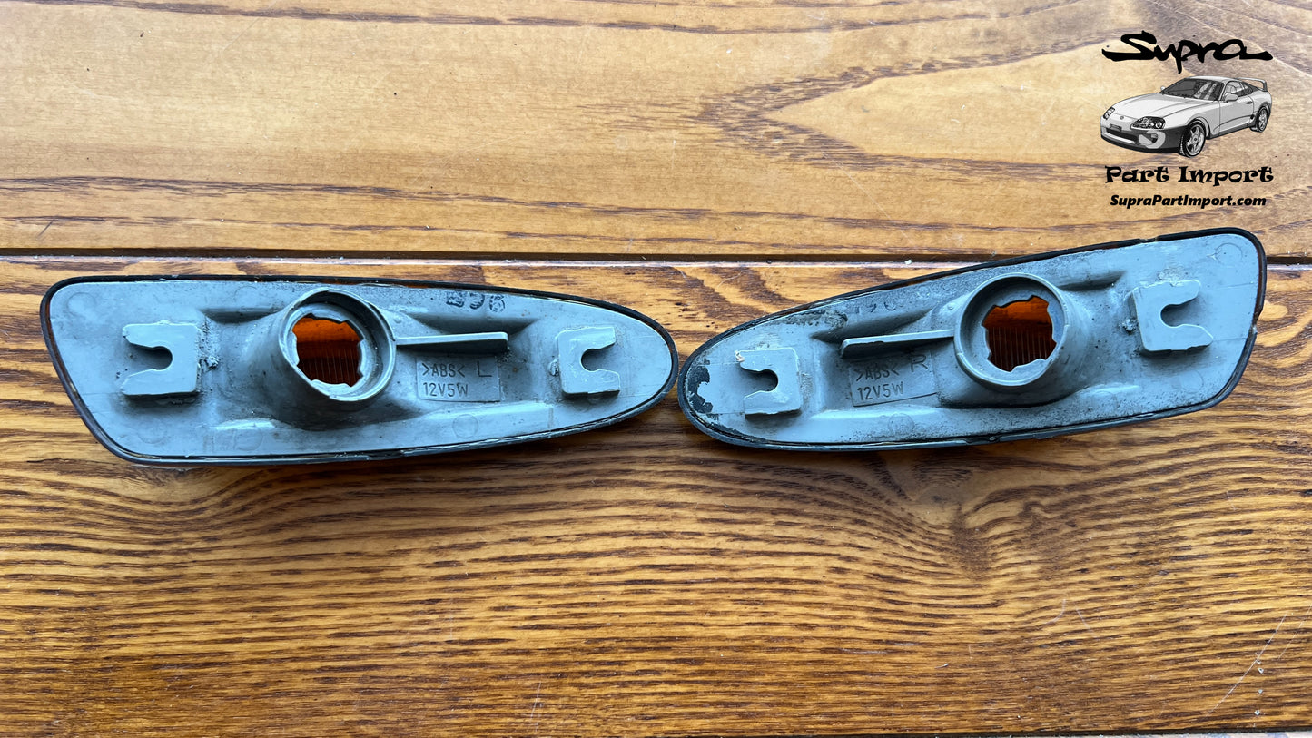 JZA80 Supra Genuine OEM JDM Front Bumper Side Indicators (81731-14180 + 81741-14170)