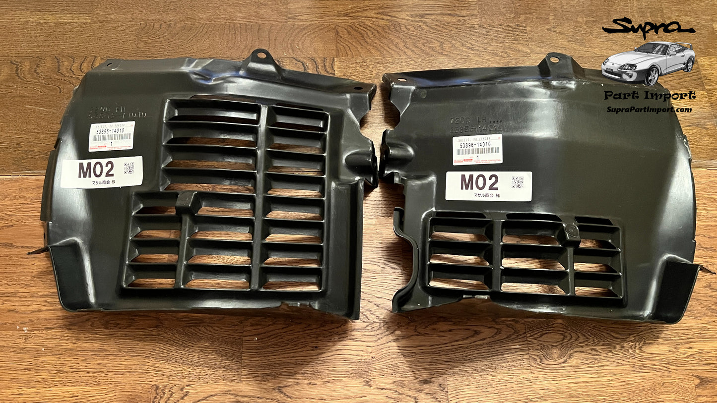 *NEW* JZA80 Supra Genuine OEM Front Fender Splash Shield Set (2 pc.) (53896-14010 + 53895-14010)