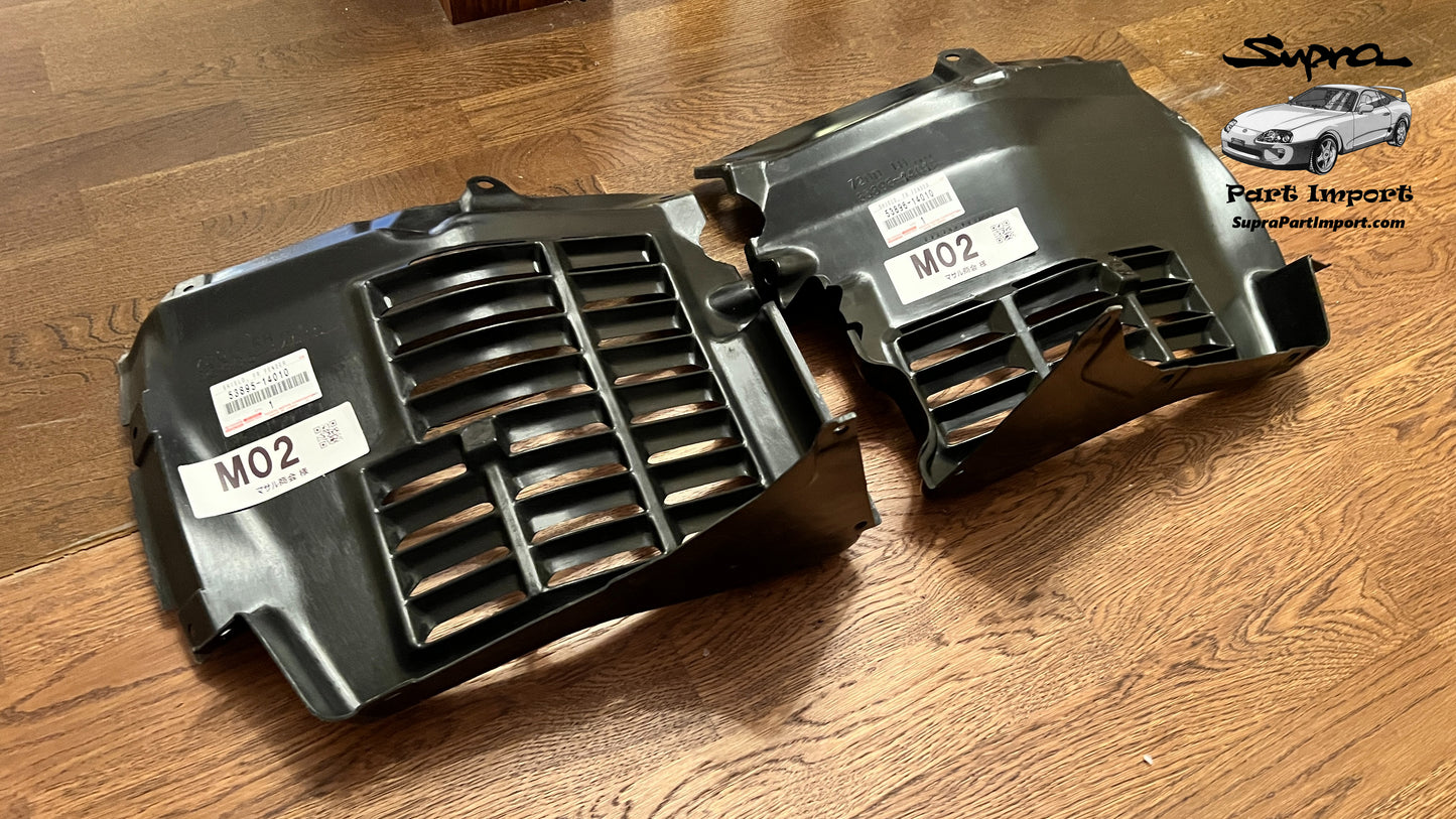 *NEW* JZA80 Supra Genuine OEM Front Fender Splash Shield Set (2 pc.) (53896-14010 + 53895-14010)