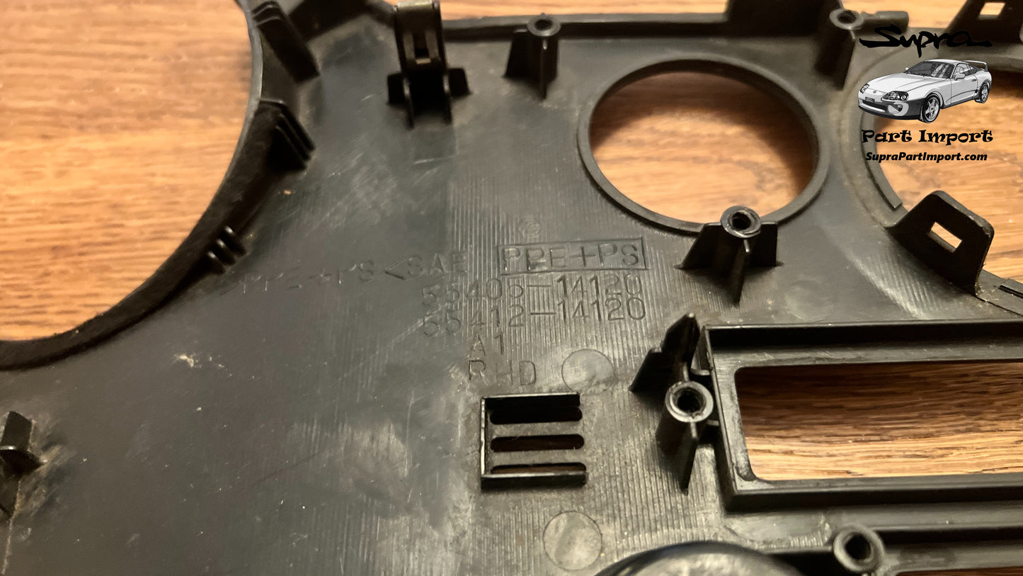 *RARE, NO CUTS* JZA80/MK4 Supra Genuine OEM S1 RHD Radio Panel, Center Instrument Cluster Finish (55405-14120)