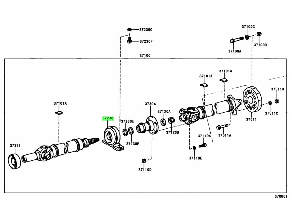 *NEW* JZA80 Supra Genuine OEM Driveshaft Center Support Bearing (37230-24090)