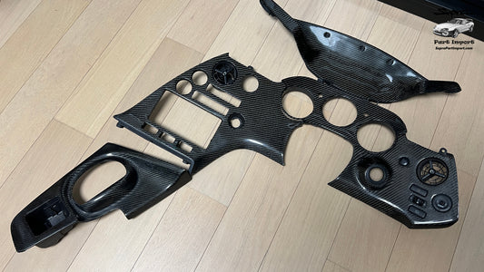 *RARE* JZA80 Supra Series 1 EU/UK-Spec RHD Full Dash Trim Set + Real Carbon Skinning Under Clear Coat