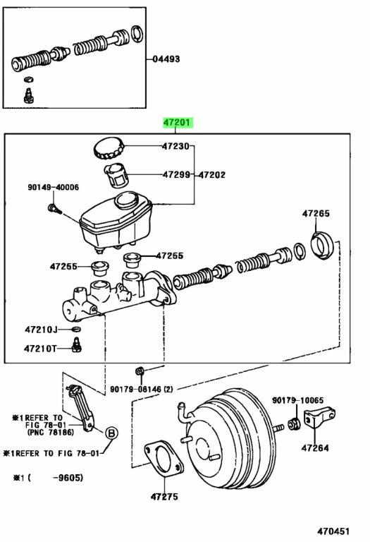 JZA80 Supra Genuine OEM Brake Master Cylinder Sub-Assy (47201-14870)